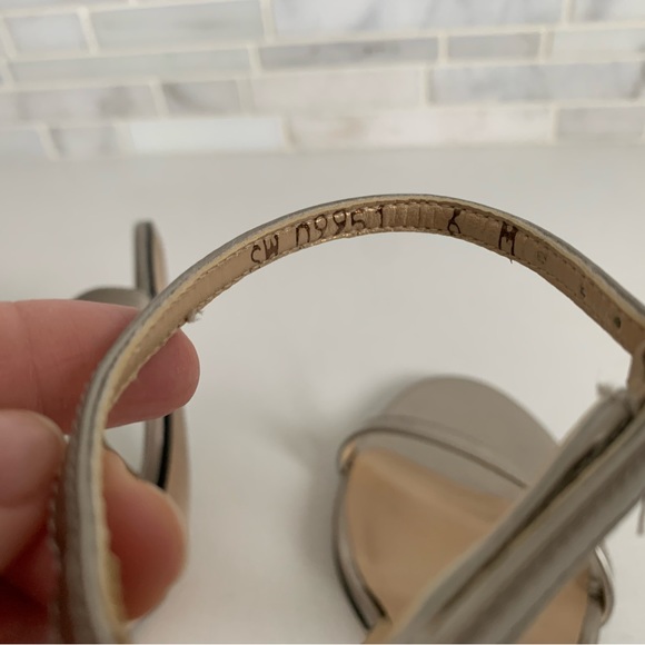 Stuart Weitzman Nudistsong Ankle Strap Heels Sandals Magnesium Quasar Silver - Picture 5 of 7